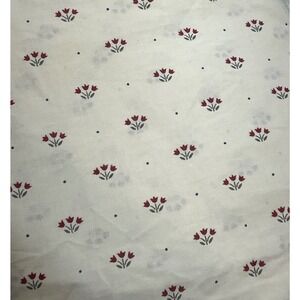 Vintage Country Floral Cotton Fabric Remnant Cottagecore Provincial Flower Print
